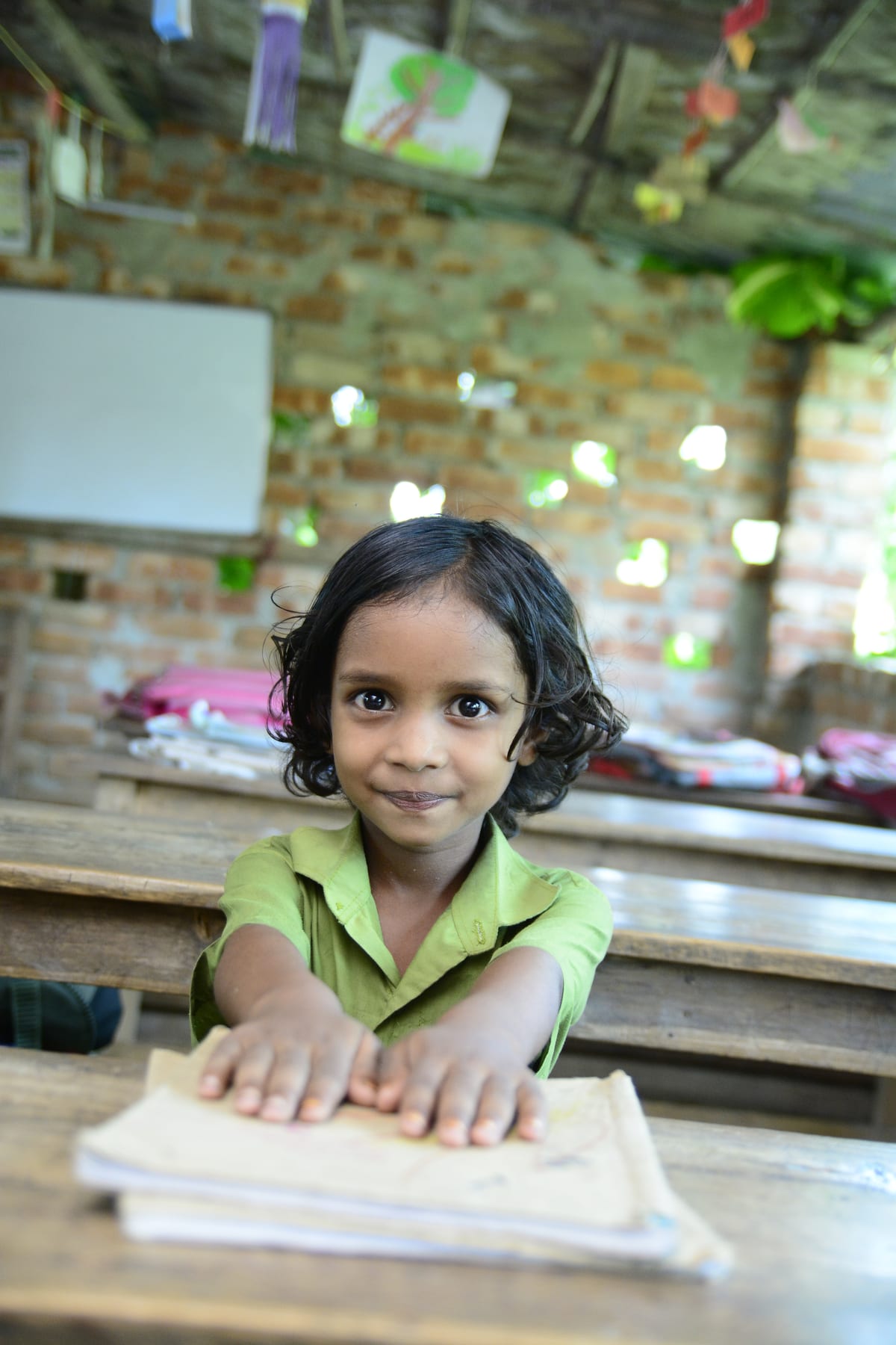 A child looking forward